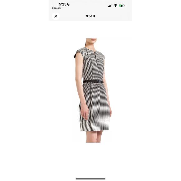 Akris Punto Patterned Sleeveless Midaxi Dress Size 8 Dots Navy NWT $1190 - Picture 5 of 16